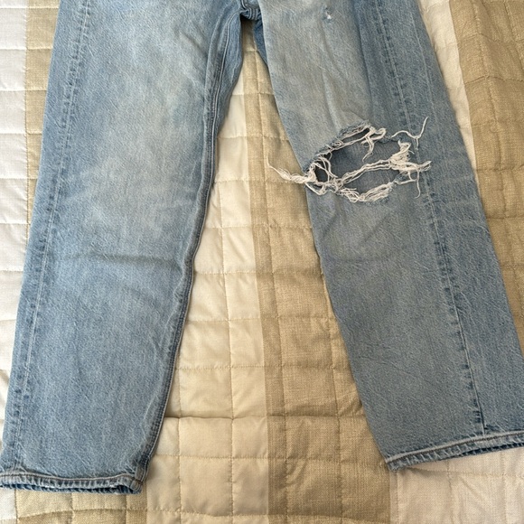 American Eagle Outfitters Blue 90s Boyfriend Jeans Distressed - Picture 3 of 7